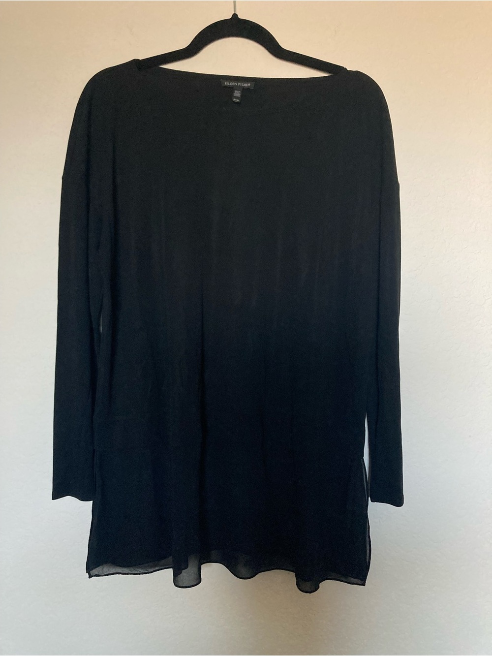 Eileen fisher 100% silk long sleeve tunic Medium
